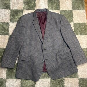 Tommy Hilfiger Men’s Charcoal Checkered Blazer Wool sport coat